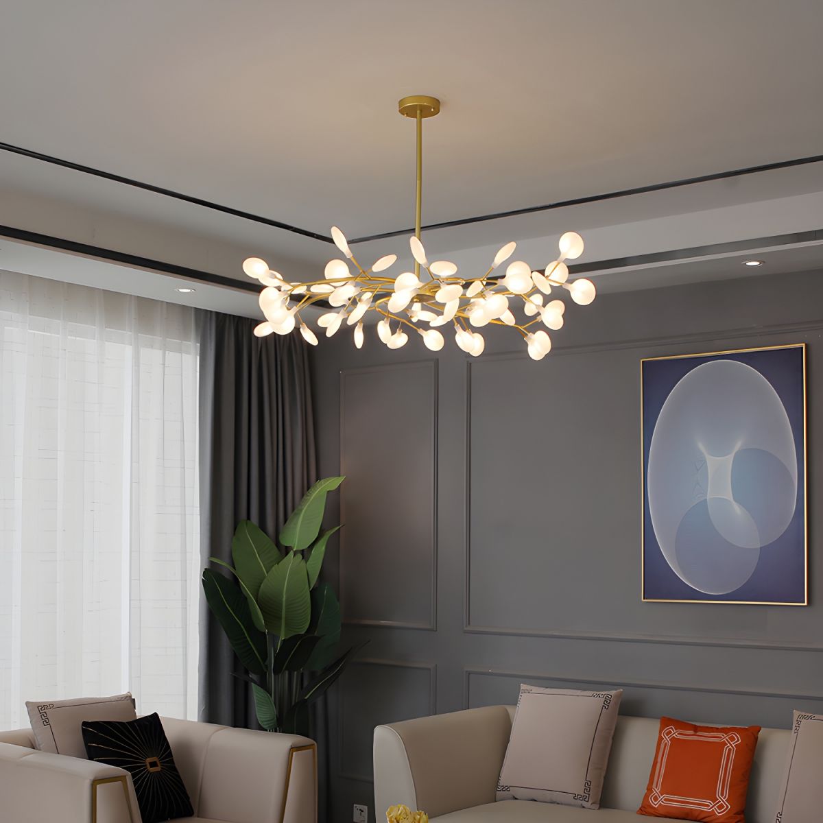 LED Firefly Sputnik Candelabrum Chandelier