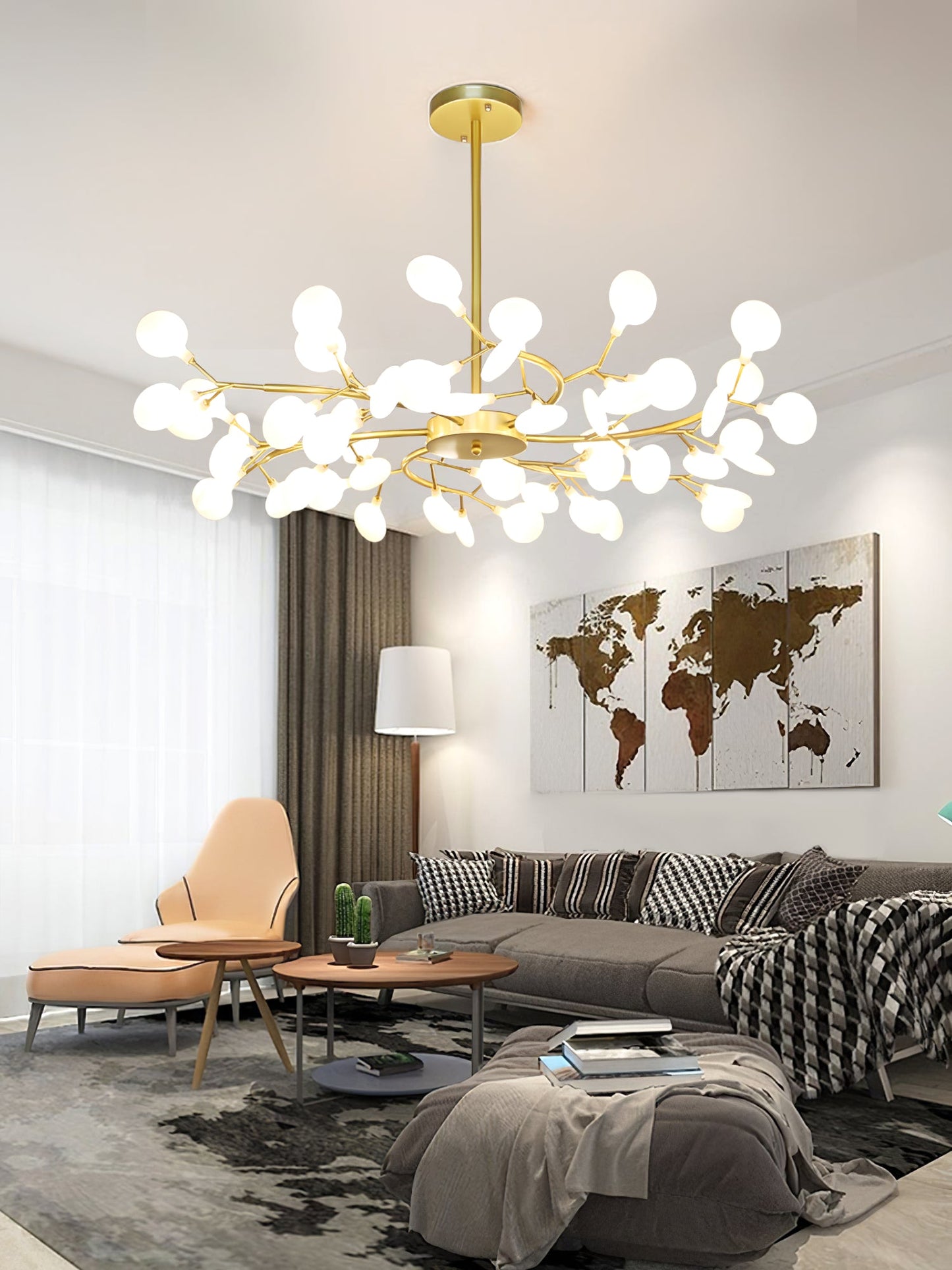 LED Firefly Sputnik Candelabrum Chandelier