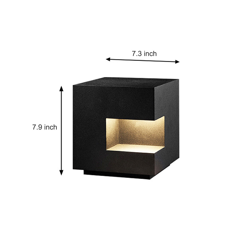 Square IP65 Waterproof LED Black Modern Outdoor Light Landscape Lighting