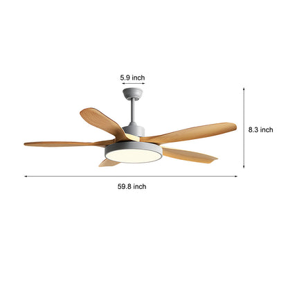 60 Inch Ceiling Fan with Lights and Remote Control Nordic Ceiling Fan Lamp with Silent Inverter