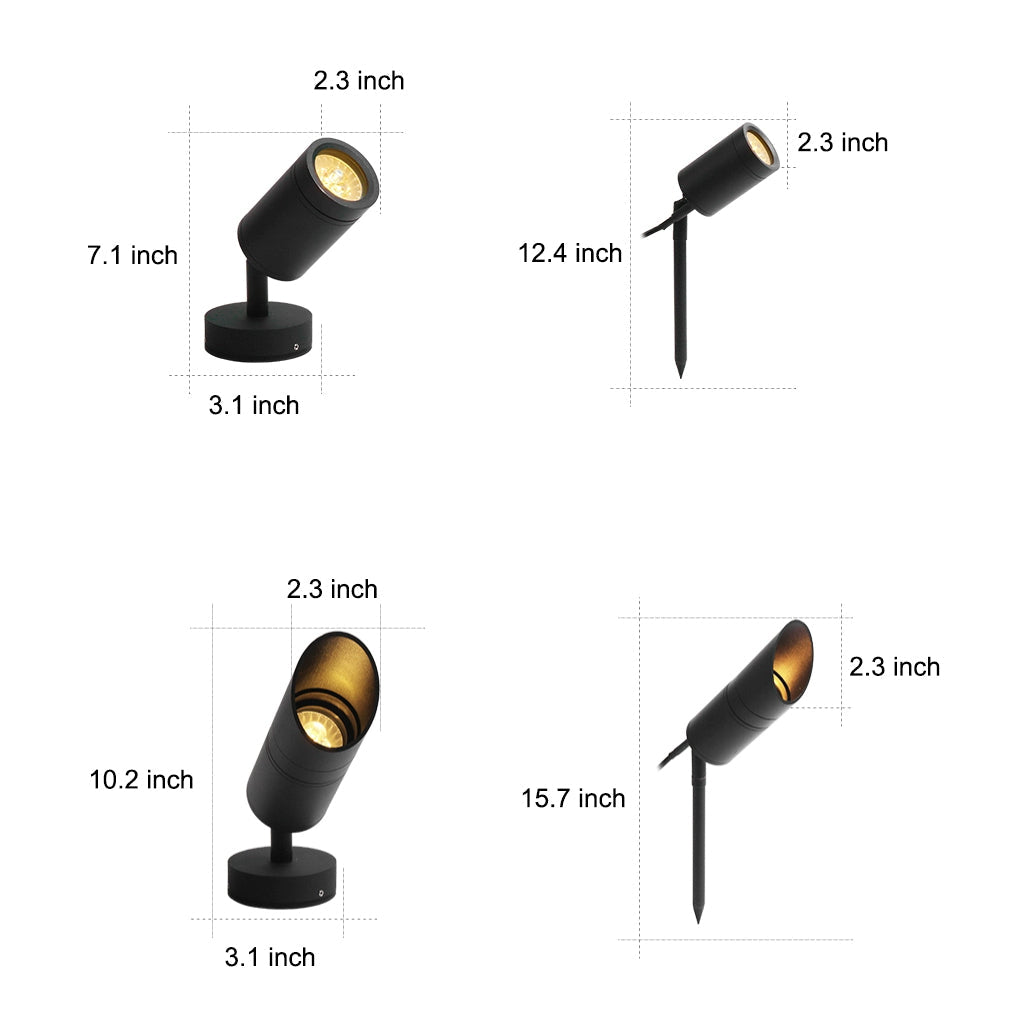 Rotatable Outdoor Waterproof LED Landscape Spotlights for Courtyard Lawn