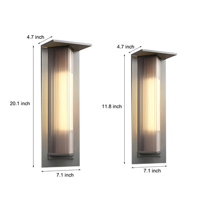 Waterproof LED Solar Vintage Outdoor Wall Light Fixture Wall Lamp