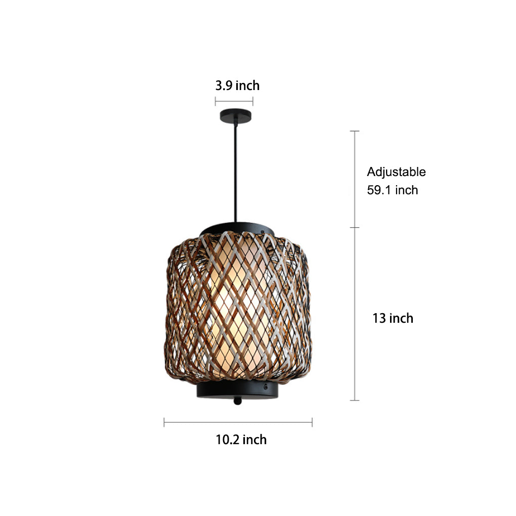 Rattan Waterproof Rustic Modern Outdoor Chandelier Pendants Ceiling Lights