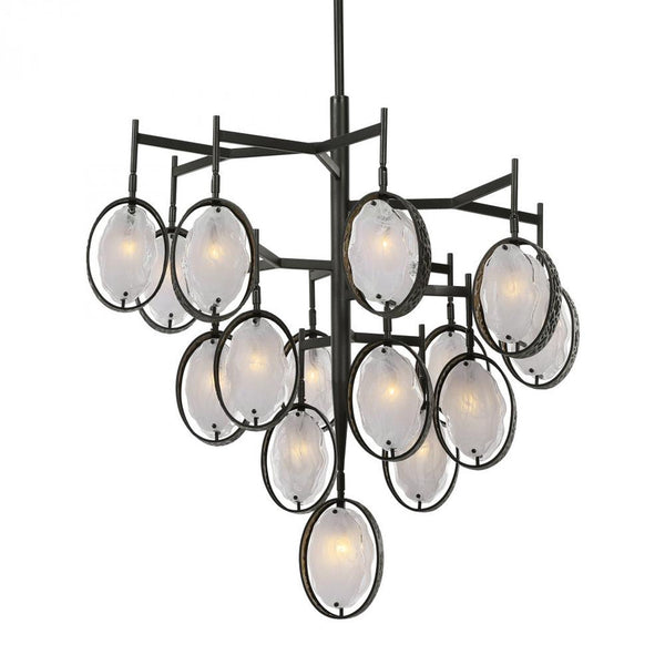 Chandelier, 15-Light, Dark Hammered Bronze, 36"W (21344 A69RR)