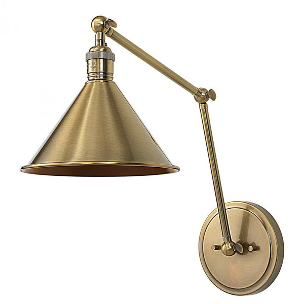 Adjustable Wall Sconce, 1-Light, Antique Brass, 28"H (22548 A6GKD)