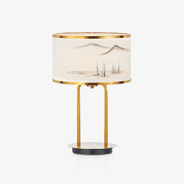 Landscape Painting Side table lamp Table Lamp