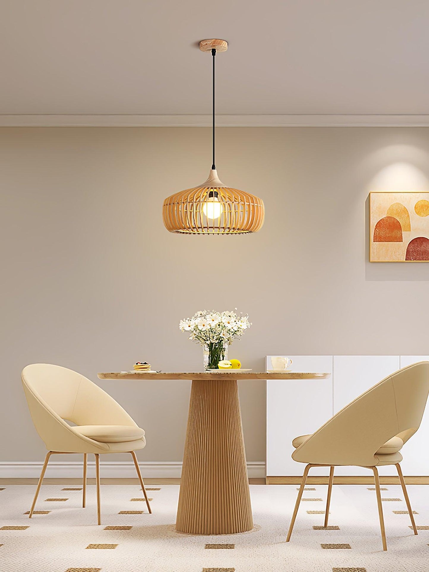 Lattice Nest Wooden Hanging light Pendant Lamp