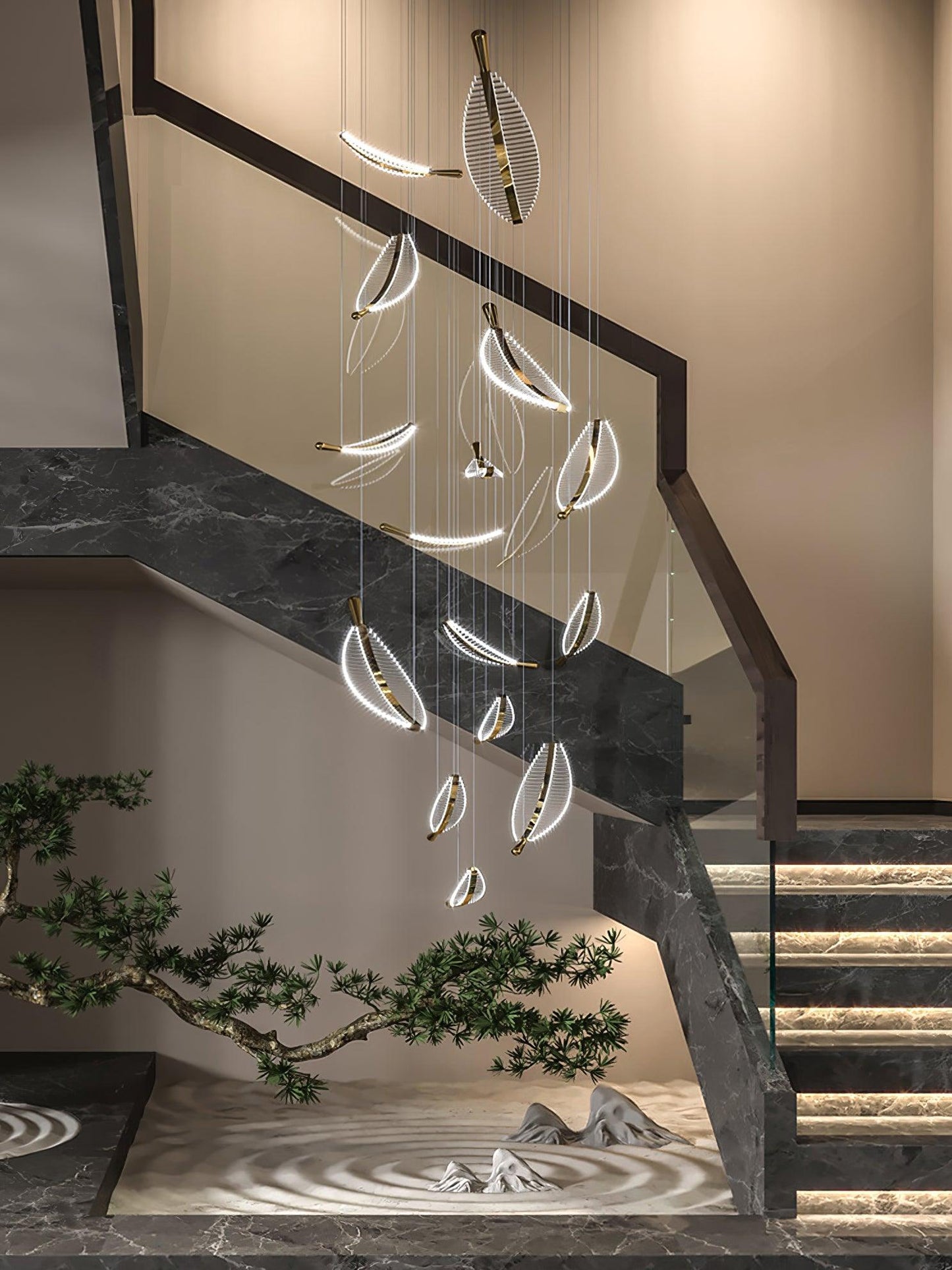 Leaf LED Pendant light Chandelier