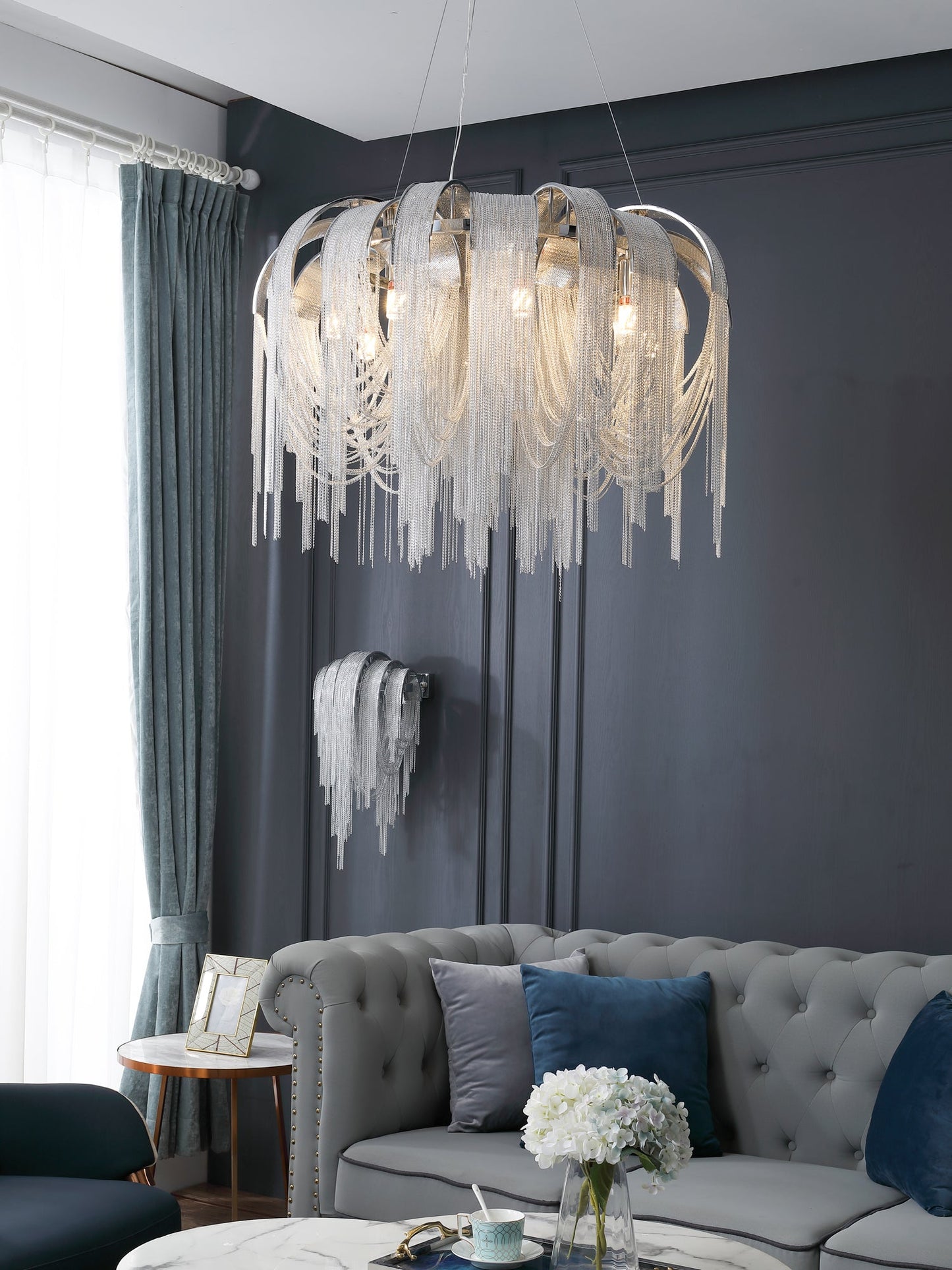 Length Chains Gasolier Chandelier