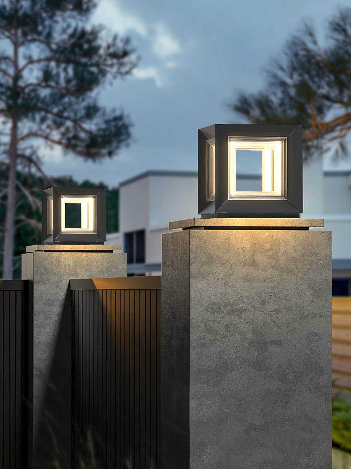 Light Cube Patio light Outdoor Post Light