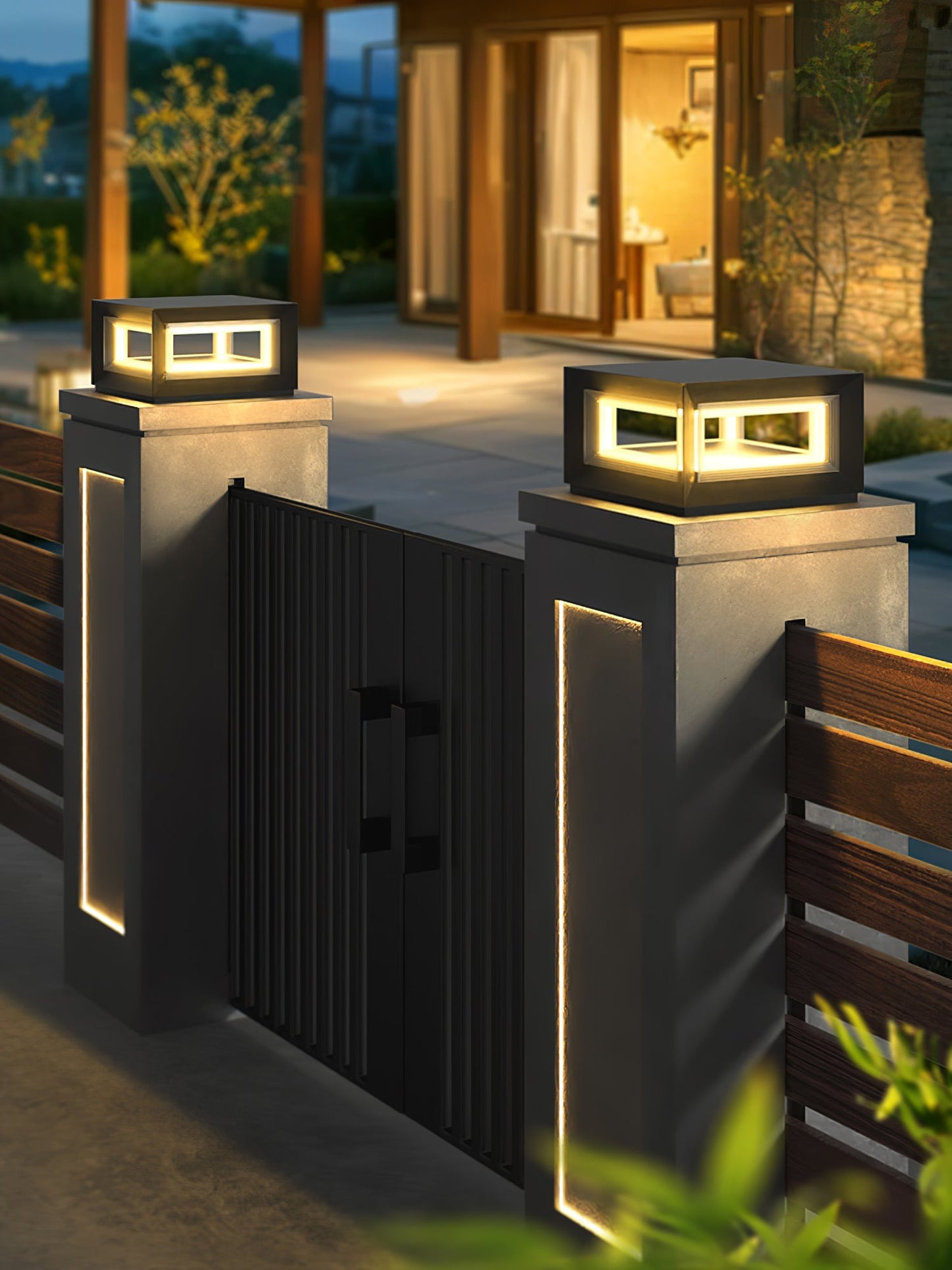 Light Cube Patio light Outdoor Post Light