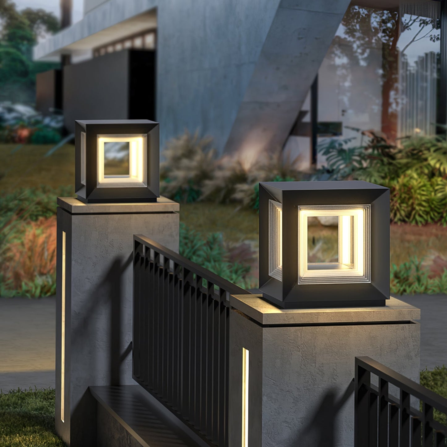 Light Cube Patio light Outdoor Post Light