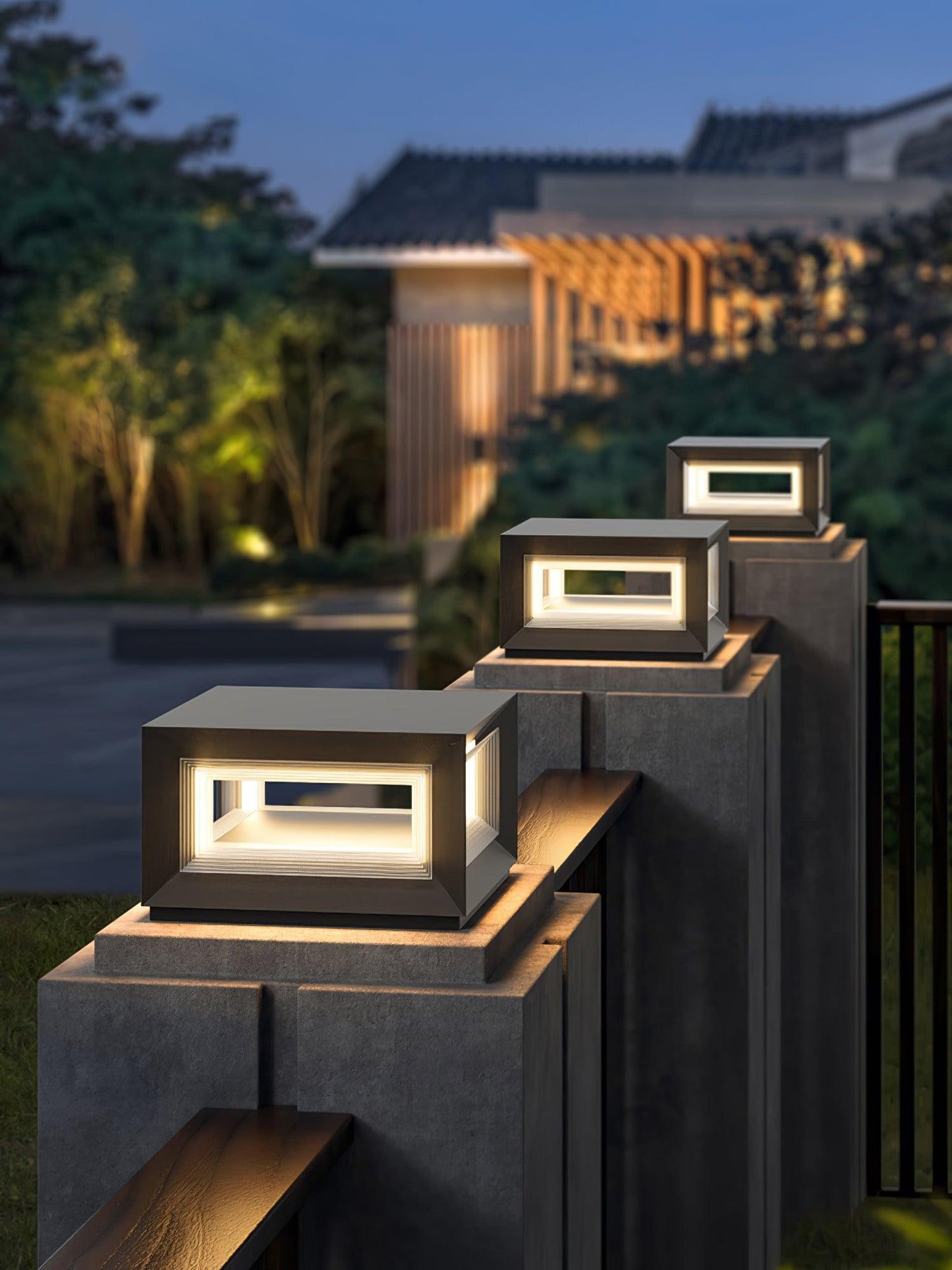 Light Cube Patio light Outdoor Post Light