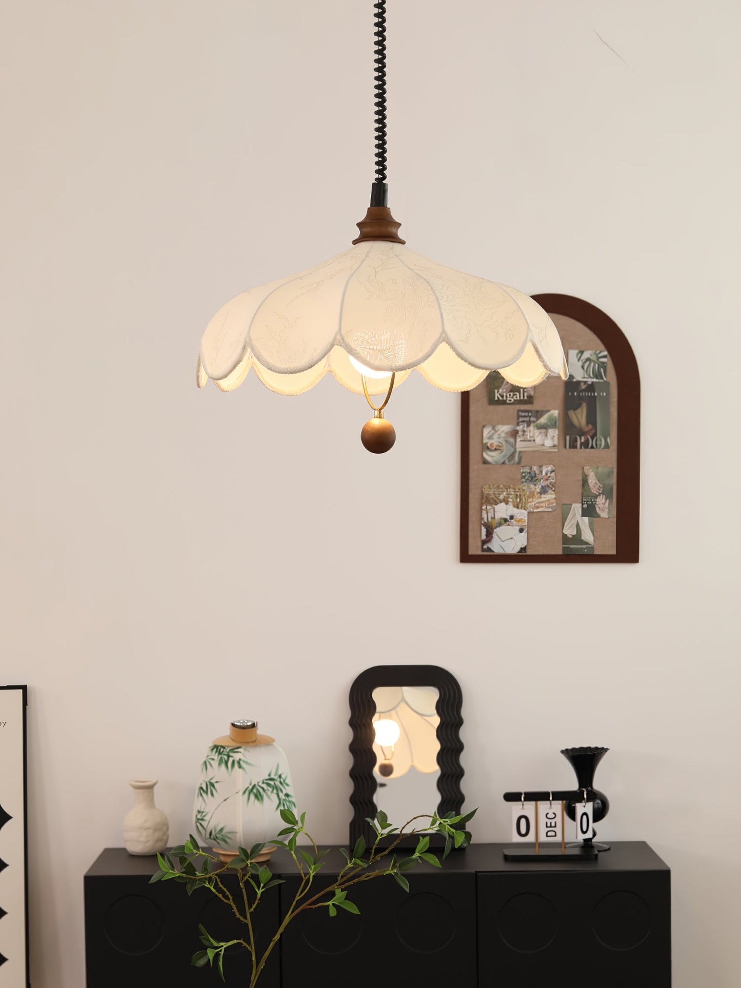 Lily Fabric Droplight Pendant Lamp