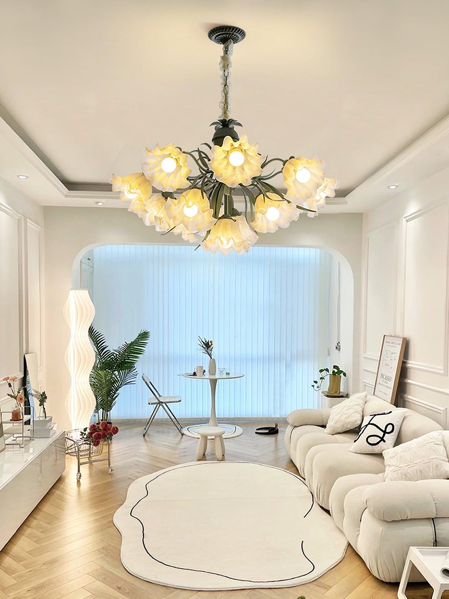 Lily of the Valley Flower Electrolier Chandelier