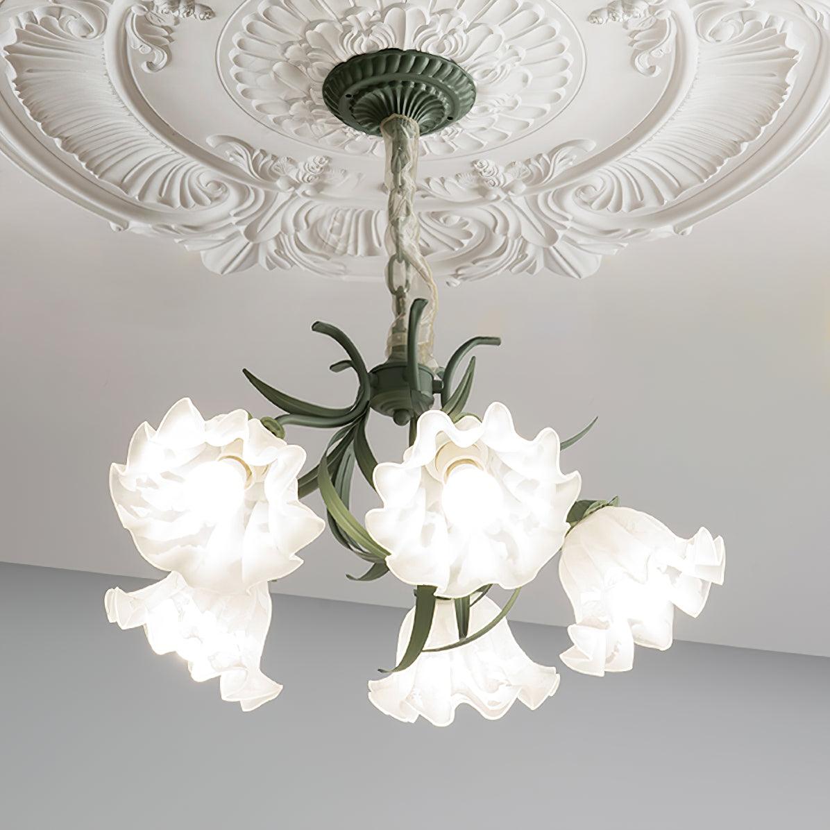 Lily of the Valley Flower Electrolier Chandelier