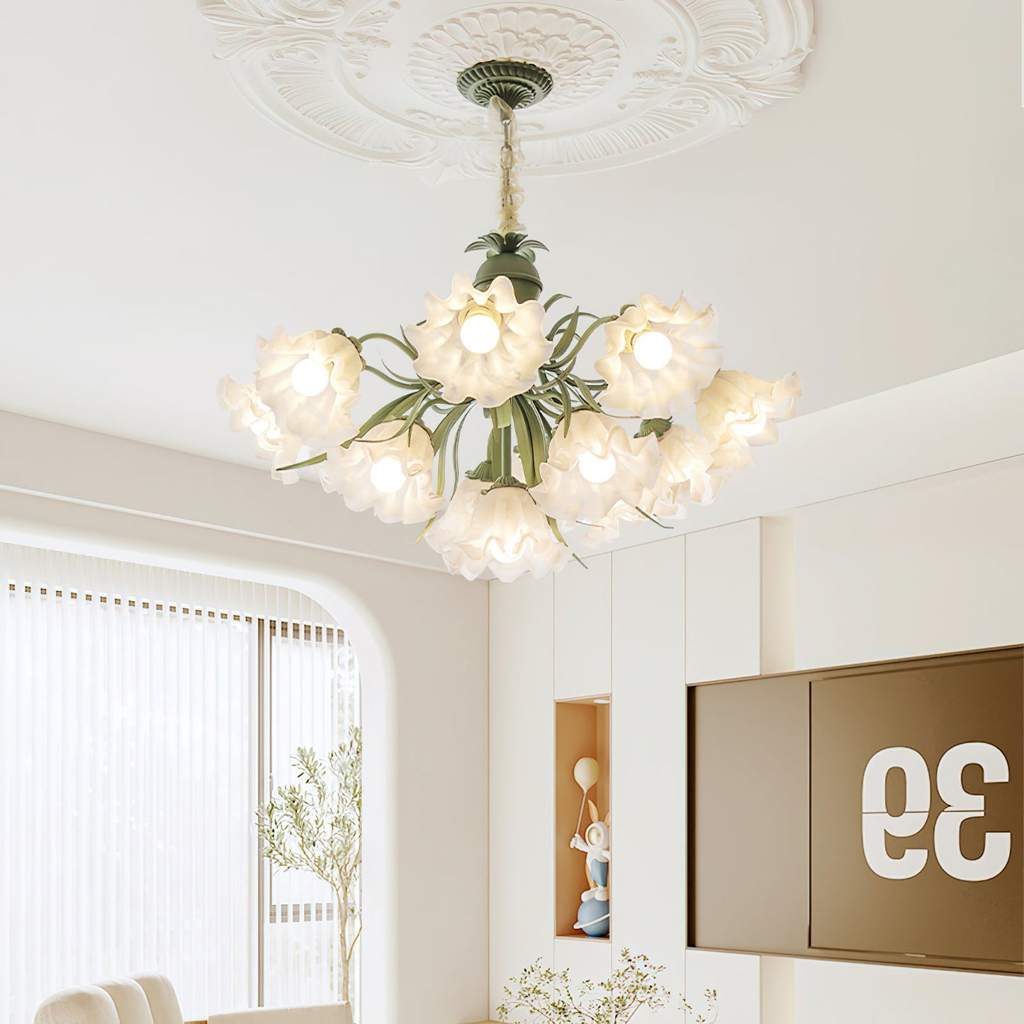 Lily of the Valley Flower Electrolier Chandelier