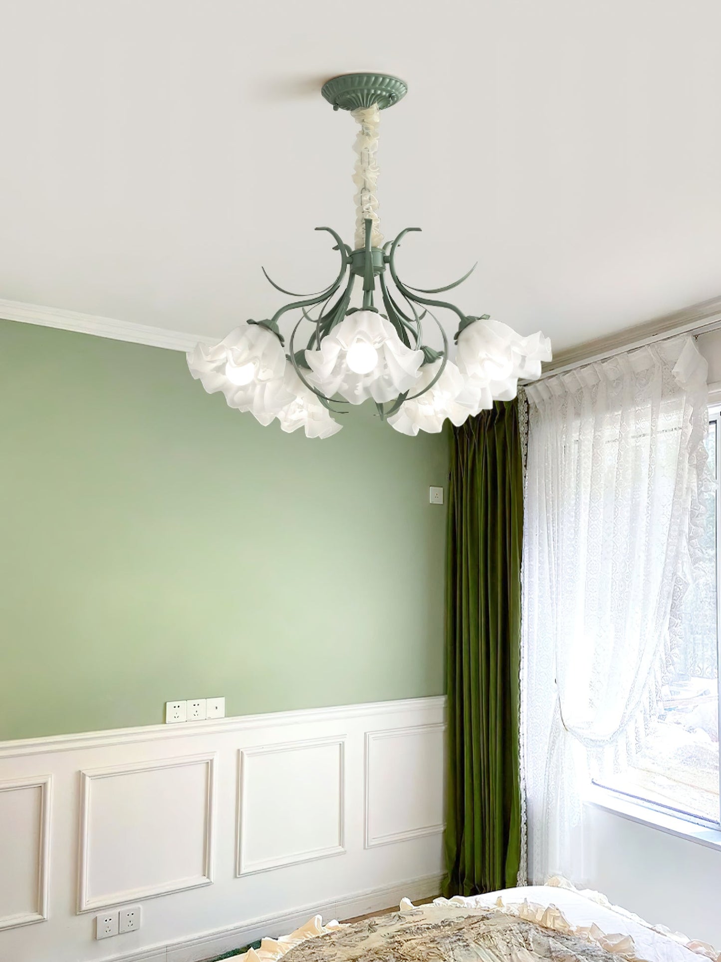 Lily of the Valley Flower Electrolier Chandelier