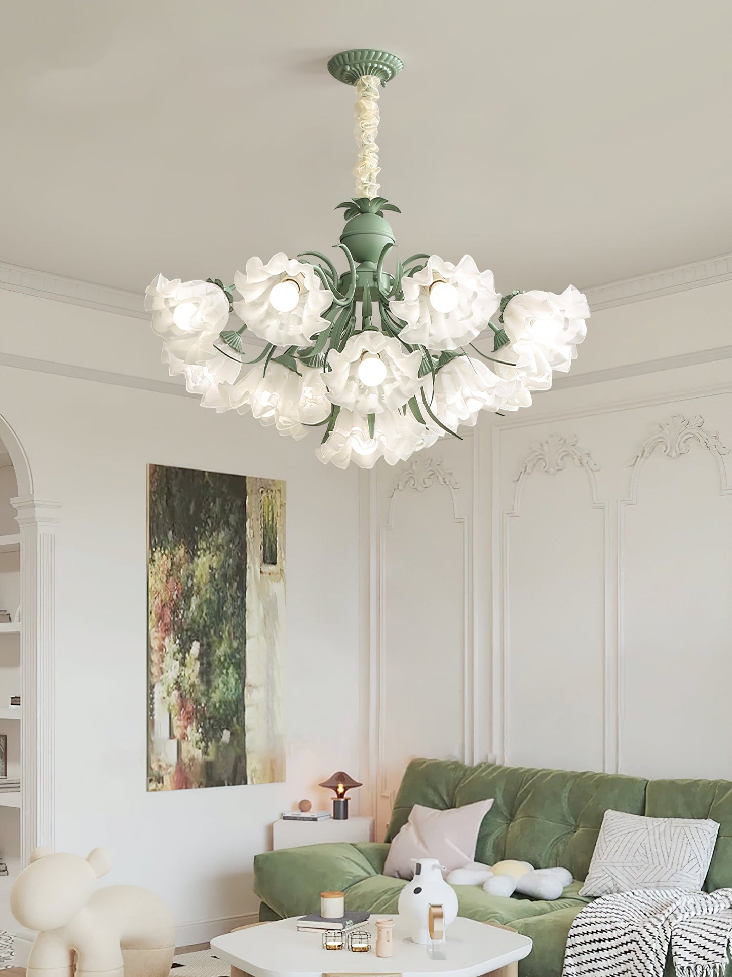 Lily of the Valley Flower Electrolier Chandelier