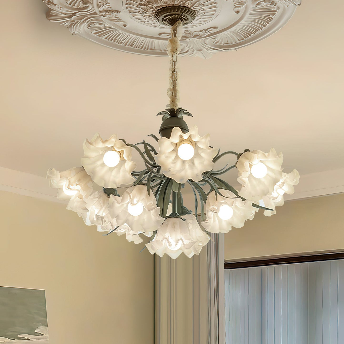 Lily of the Valley Flower Electrolier Chandelier