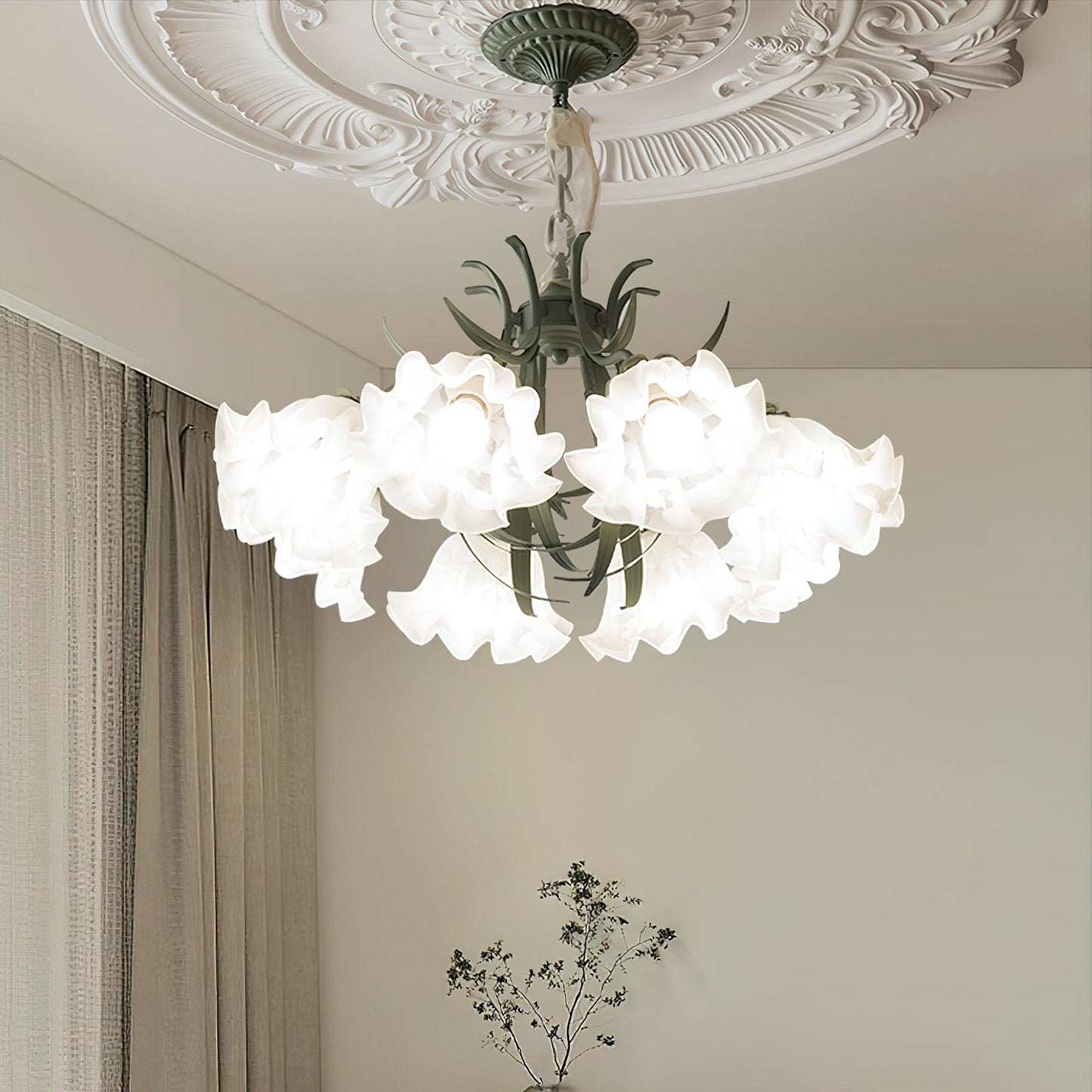 Lily of the Valley Flower Electrolier Chandelier