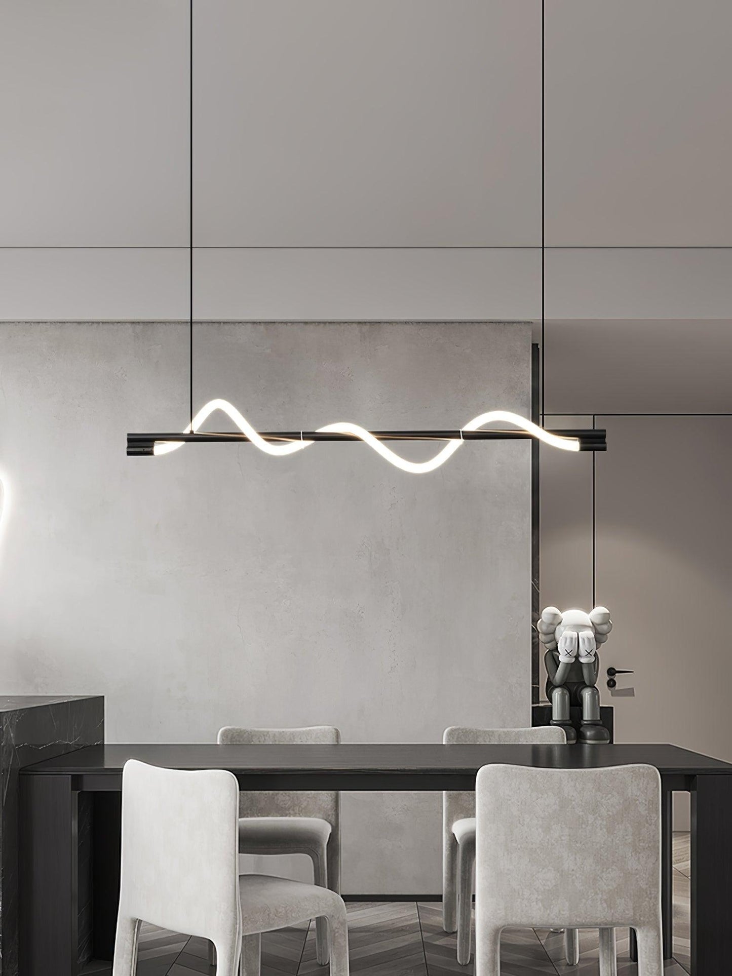 Linear Curve Island Drop light Pendant Lamp