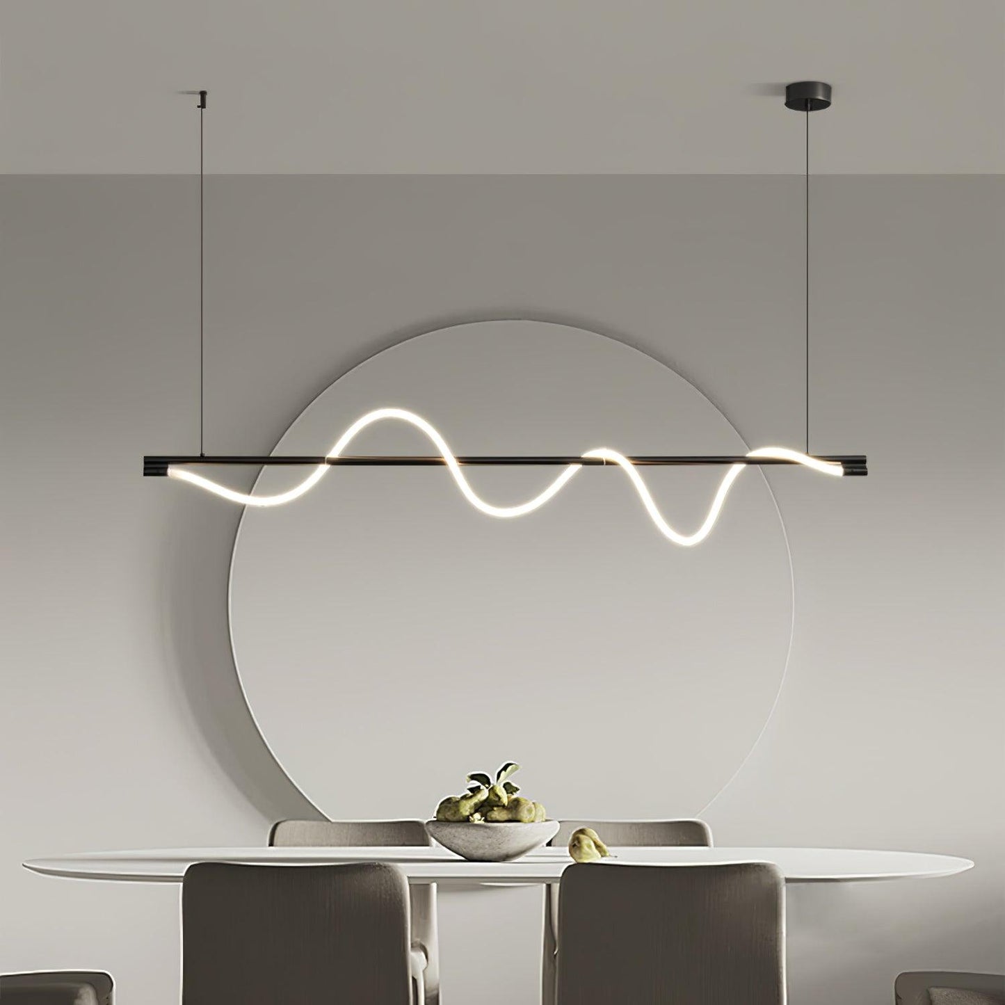 Linear Curve Island Drop light Pendant Lamp