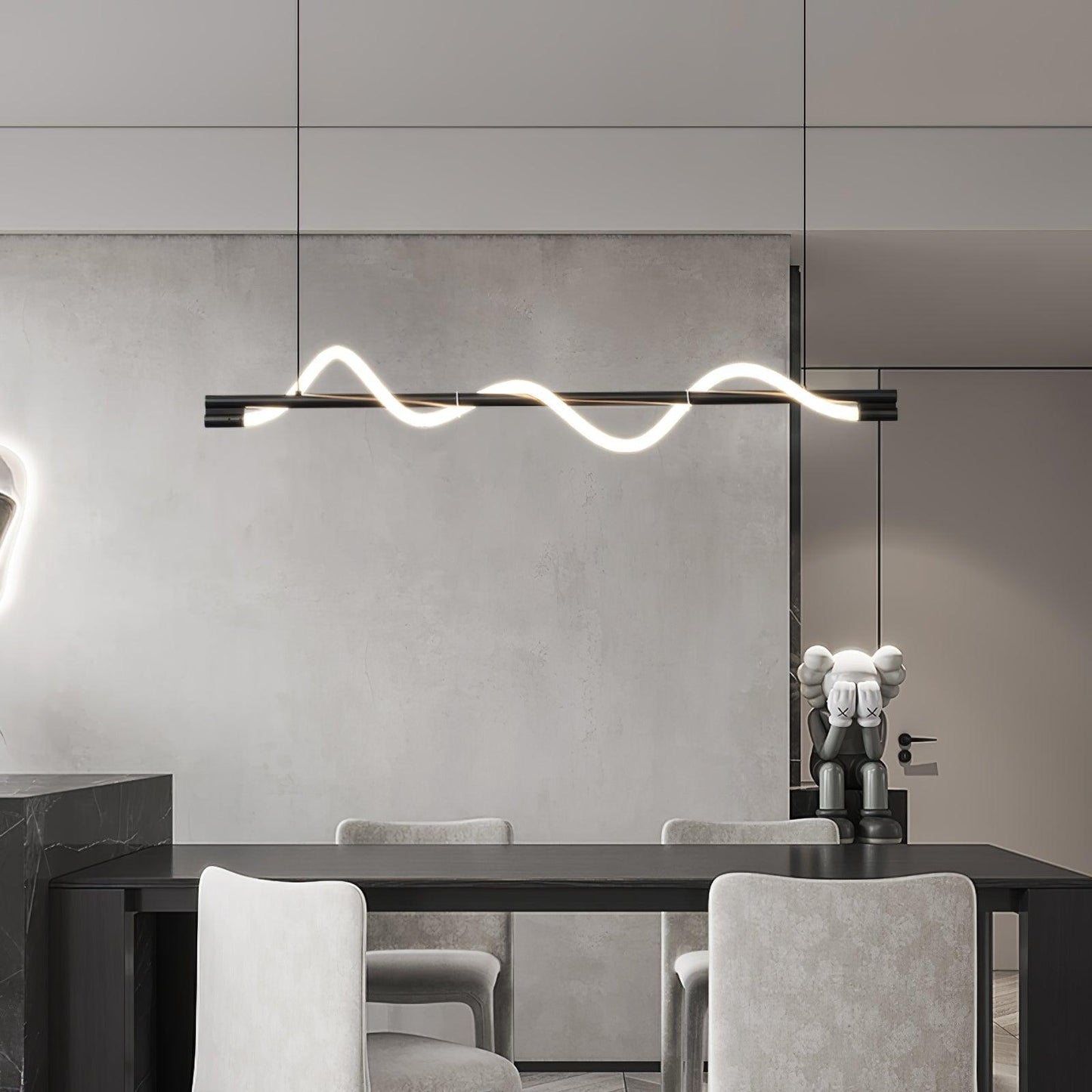 Linear Curve Island Drop light Pendant Lamp