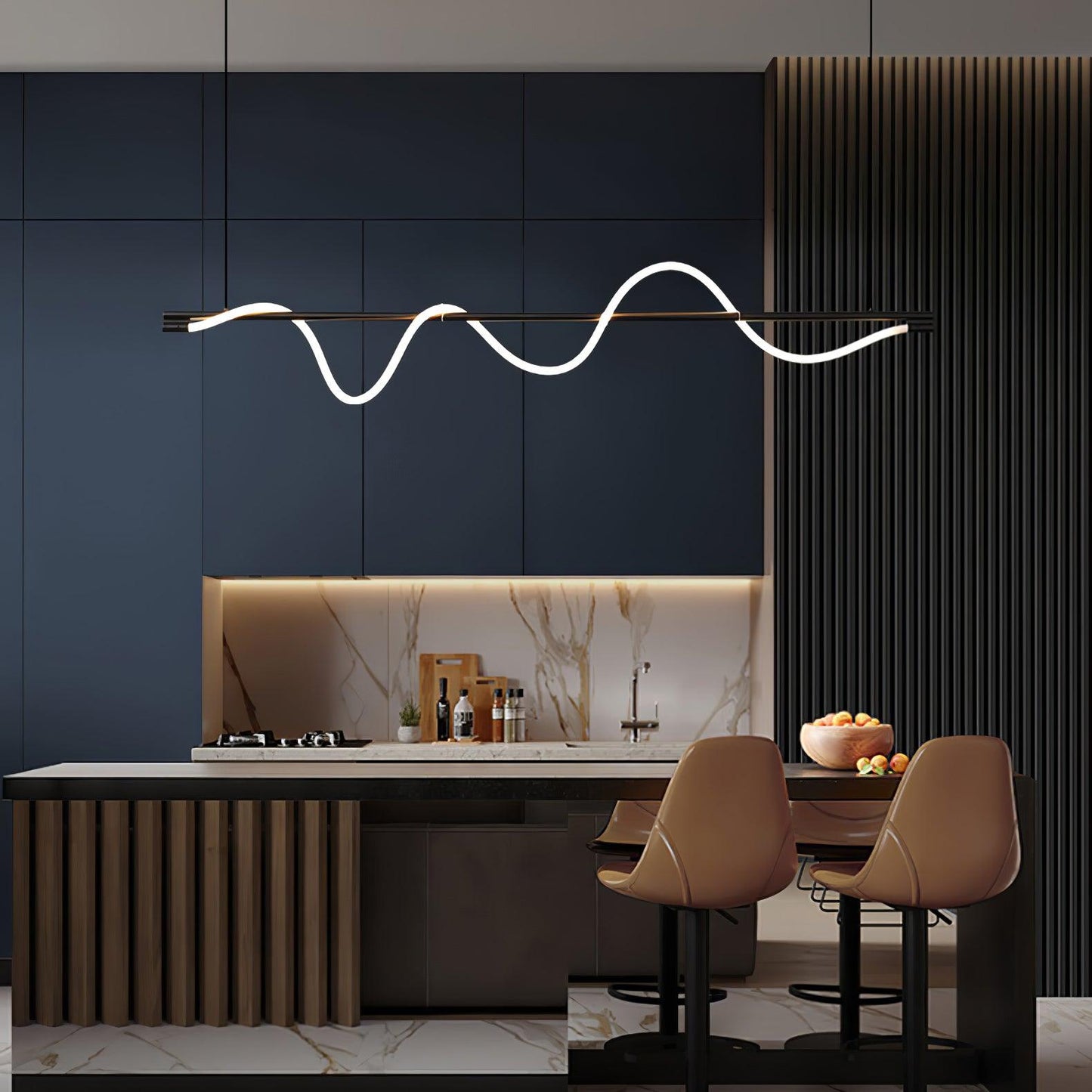 Linear Curve Island Drop light Pendant Lamp