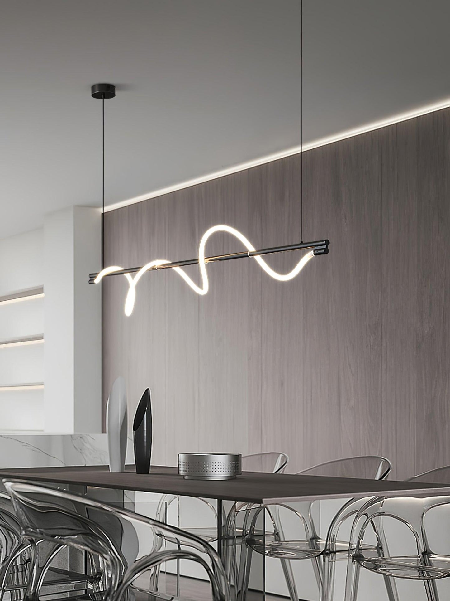 Linear Curve Island Drop light Pendant Lamp