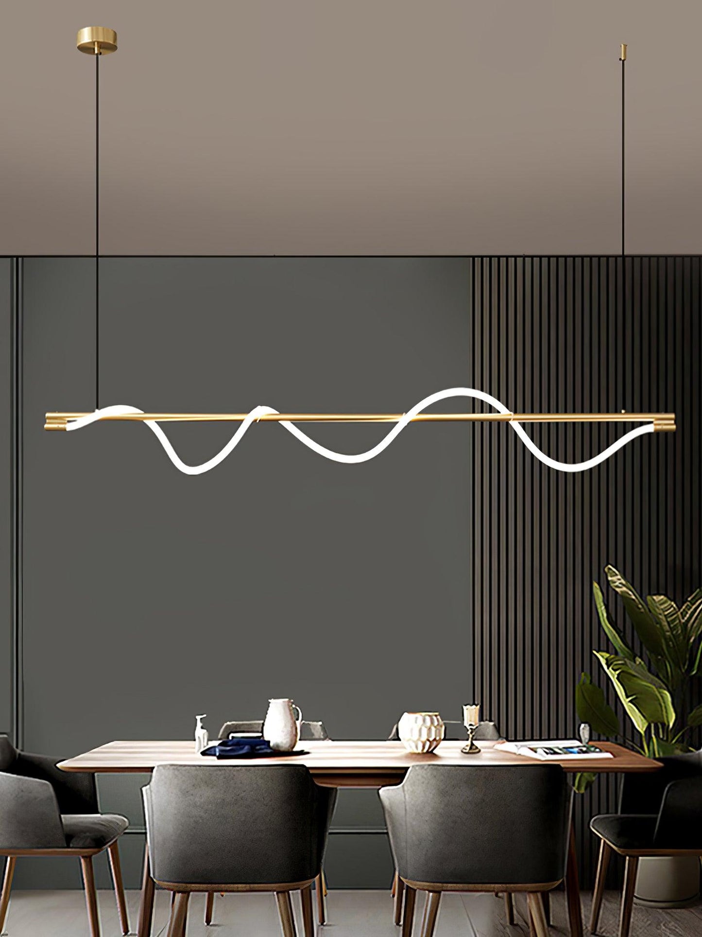 Linear Curve Island Drop light Pendant Lamp