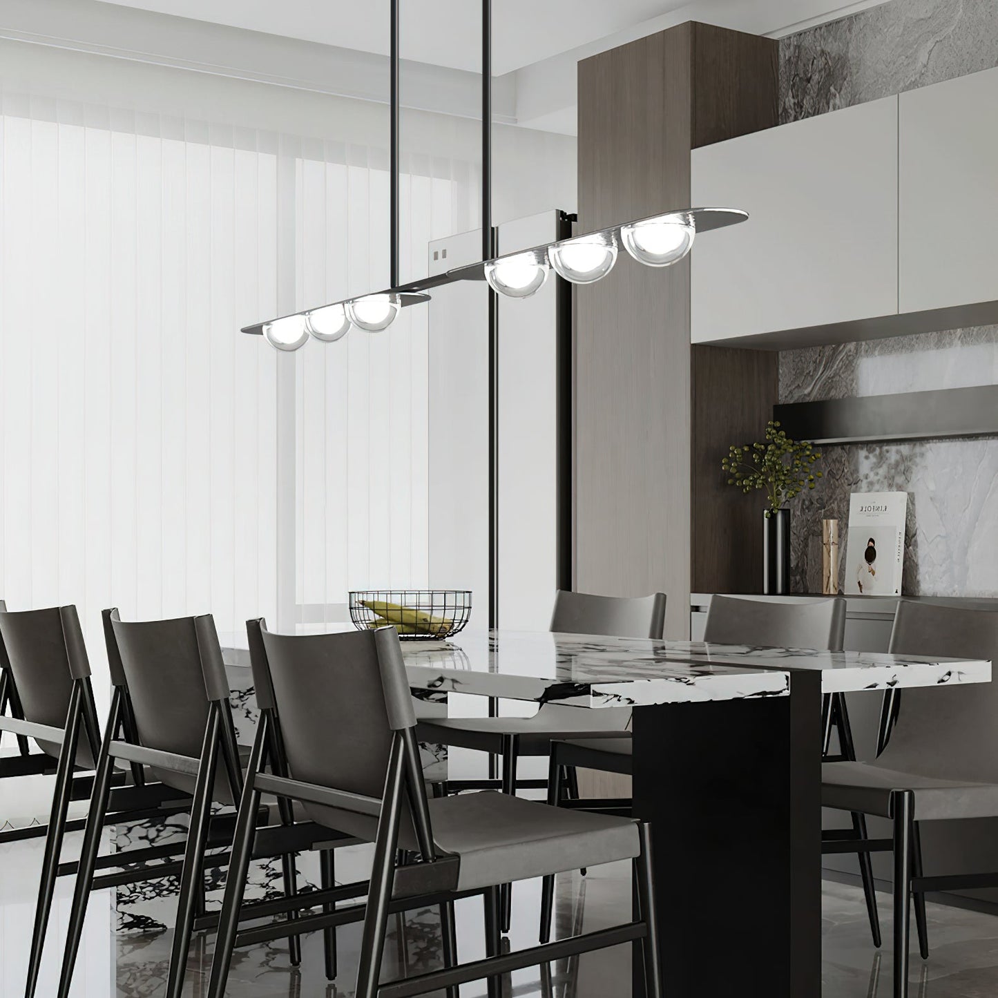 Linear Elegance Droplight Pendant Lamp