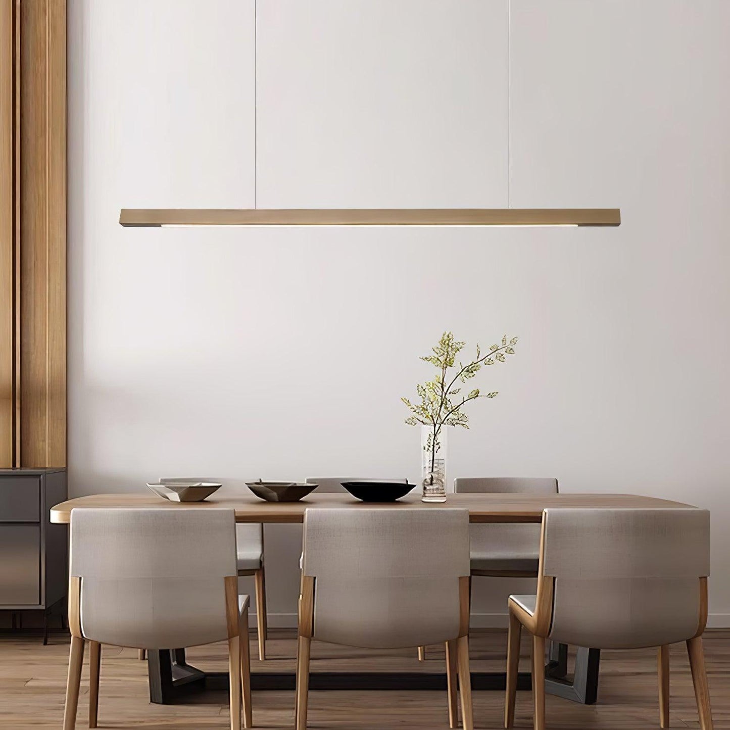 Linear Wooden Ceiling light fitting Pendant Light