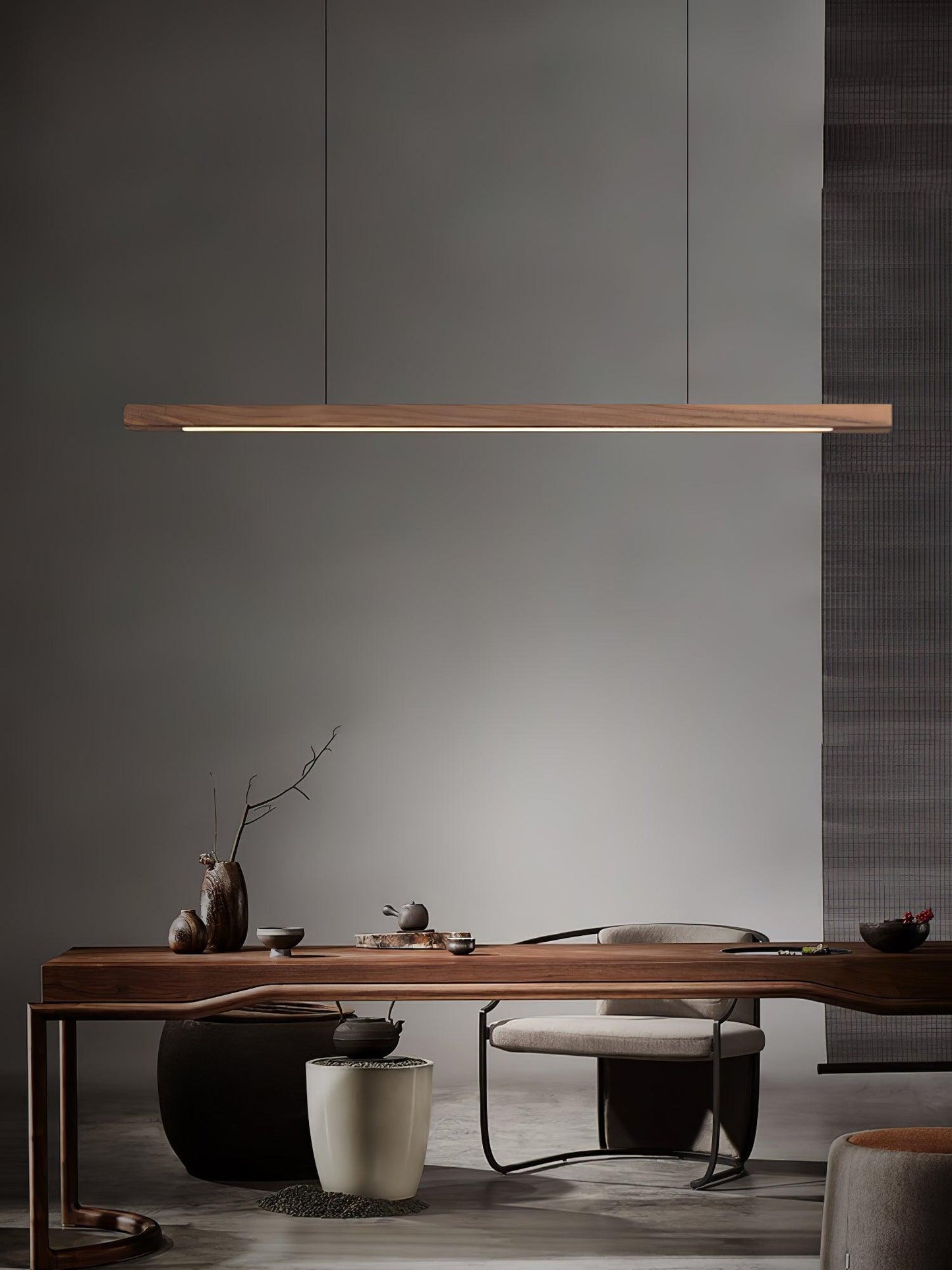 Linear Wooden Ceiling light fitting Pendant Light