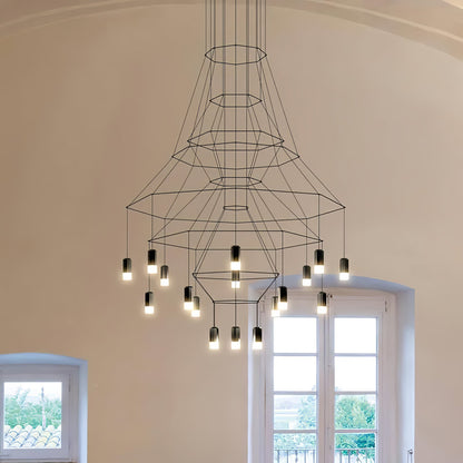 Lines Gasolier Chandelier