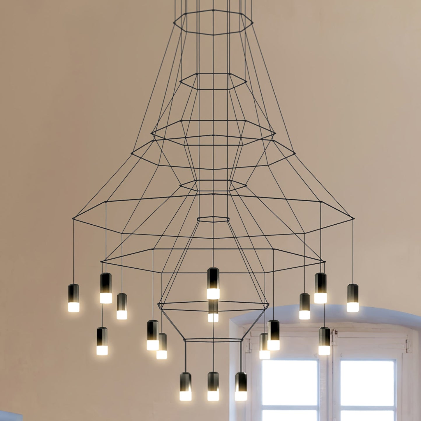 Lines Gasolier Chandelier