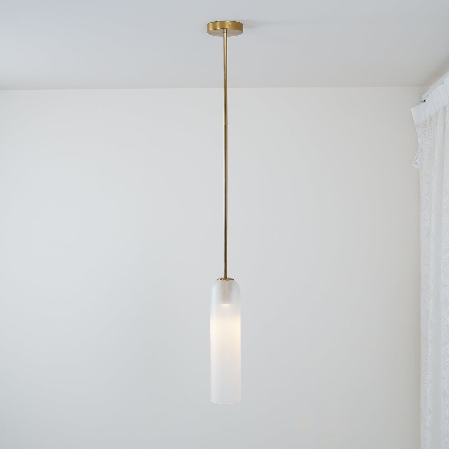 Long Tube Glass Droplight Pendant Light