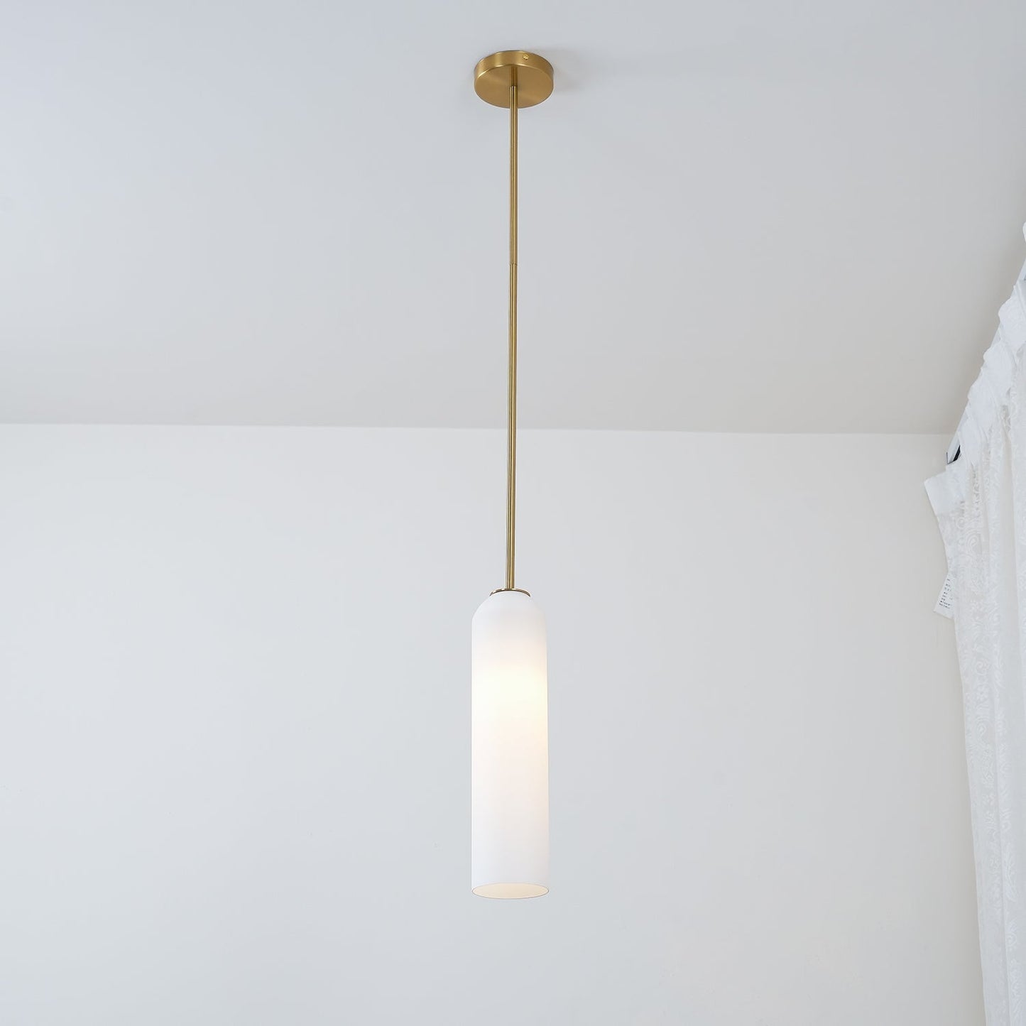 Long Tube Glass Droplight Pendant Light