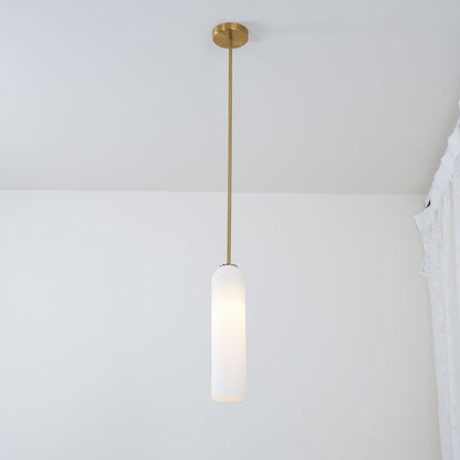 Long Tube Glass Droplight Pendant Light