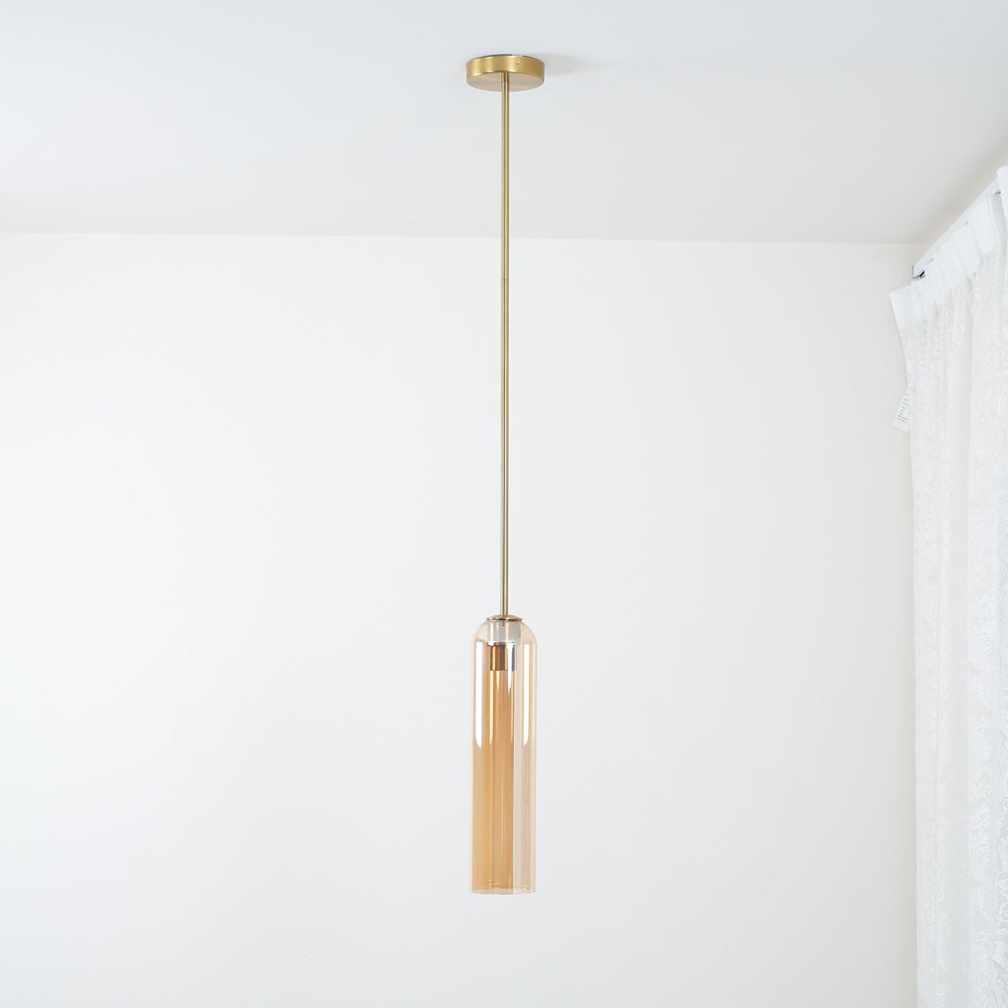 Long Tube Glass Droplight Pendant Light