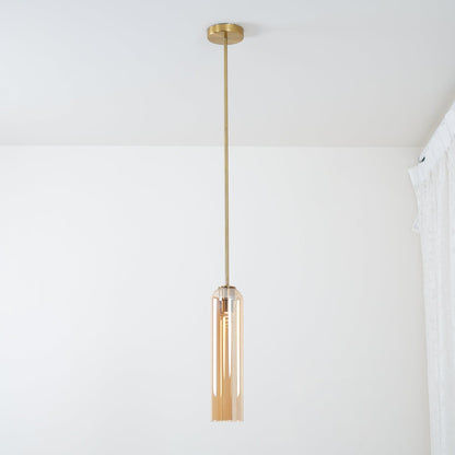 Long Tube Glass Droplight Pendant Light