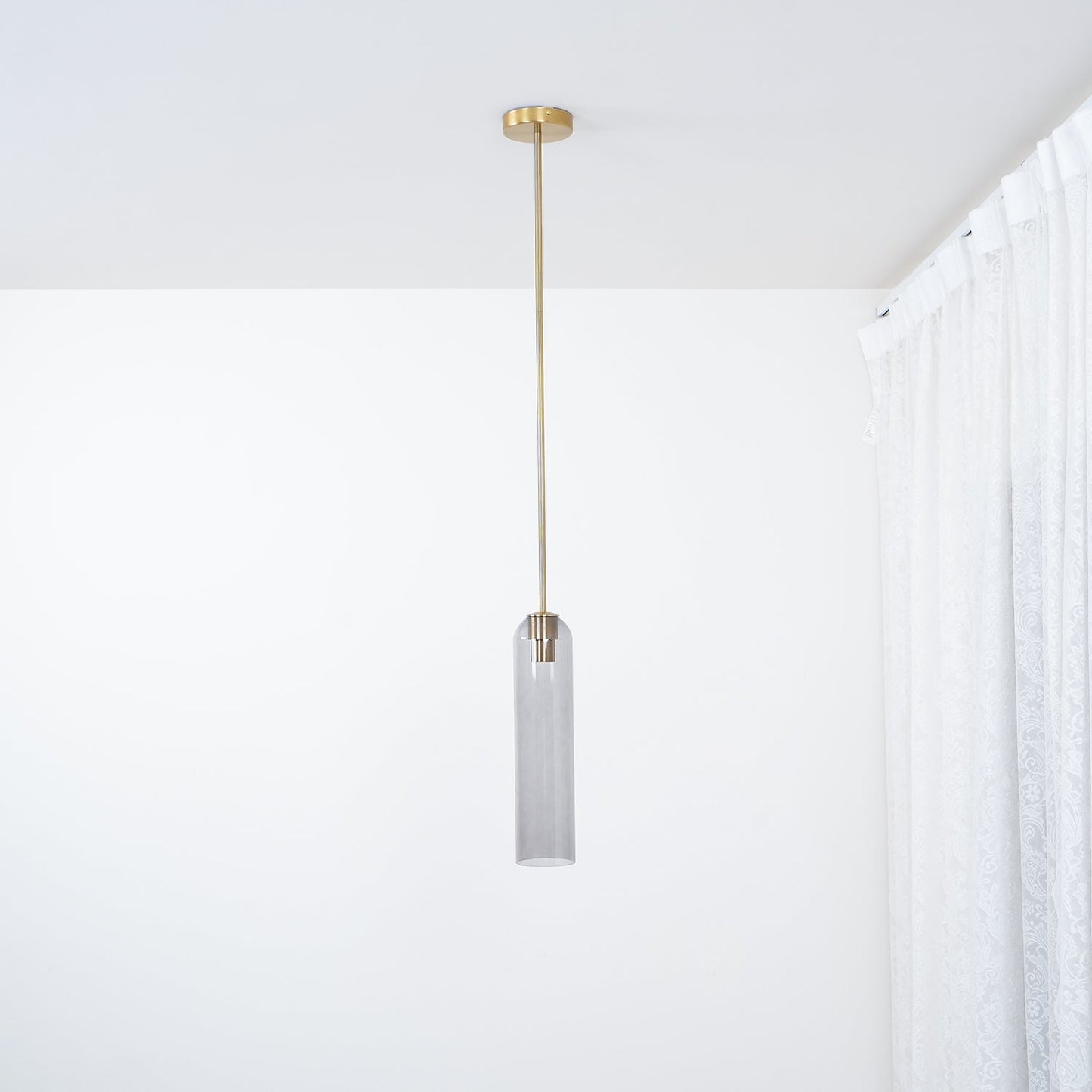 Long Tube Glass Droplight Pendant Light