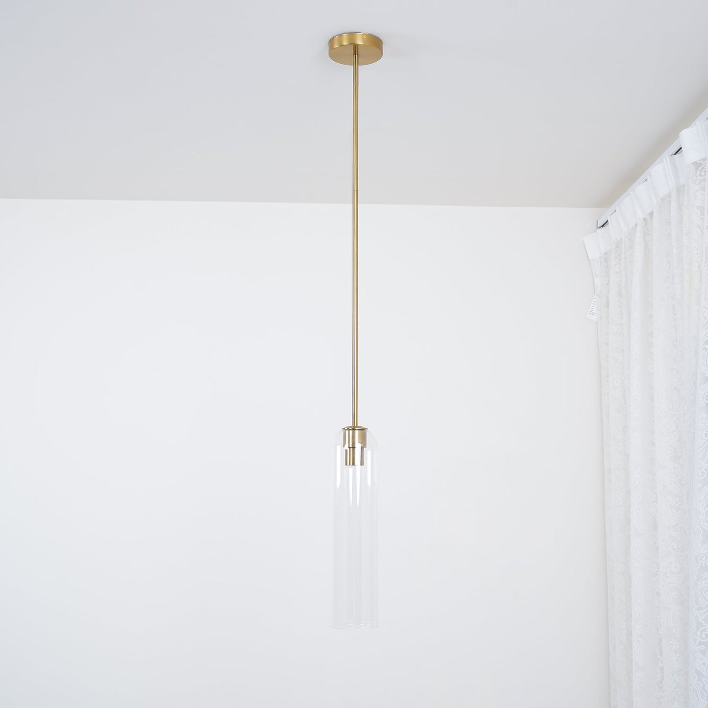 Long Tube Glass Droplight Pendant Light