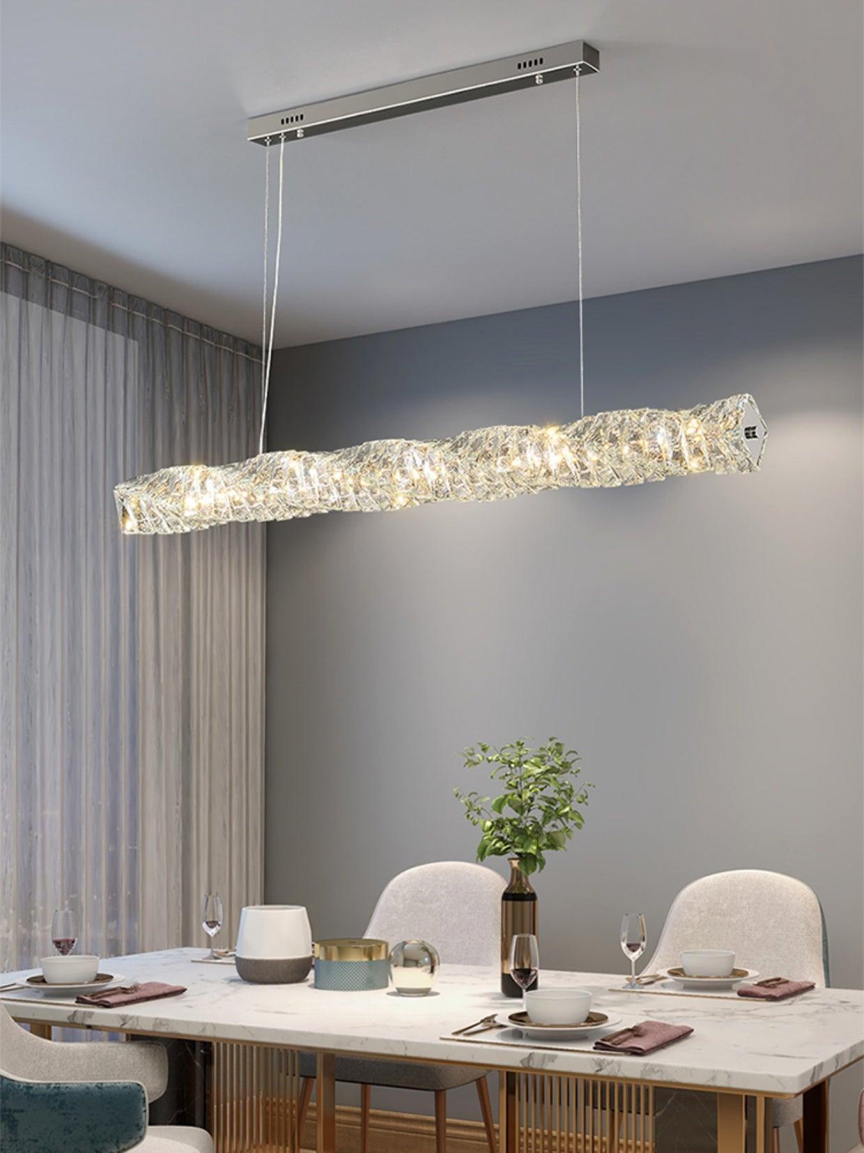 Long Crystal Droplight Pendant Lamp