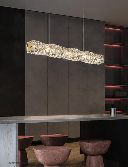 Long Crystal Droplight Pendant Lamp