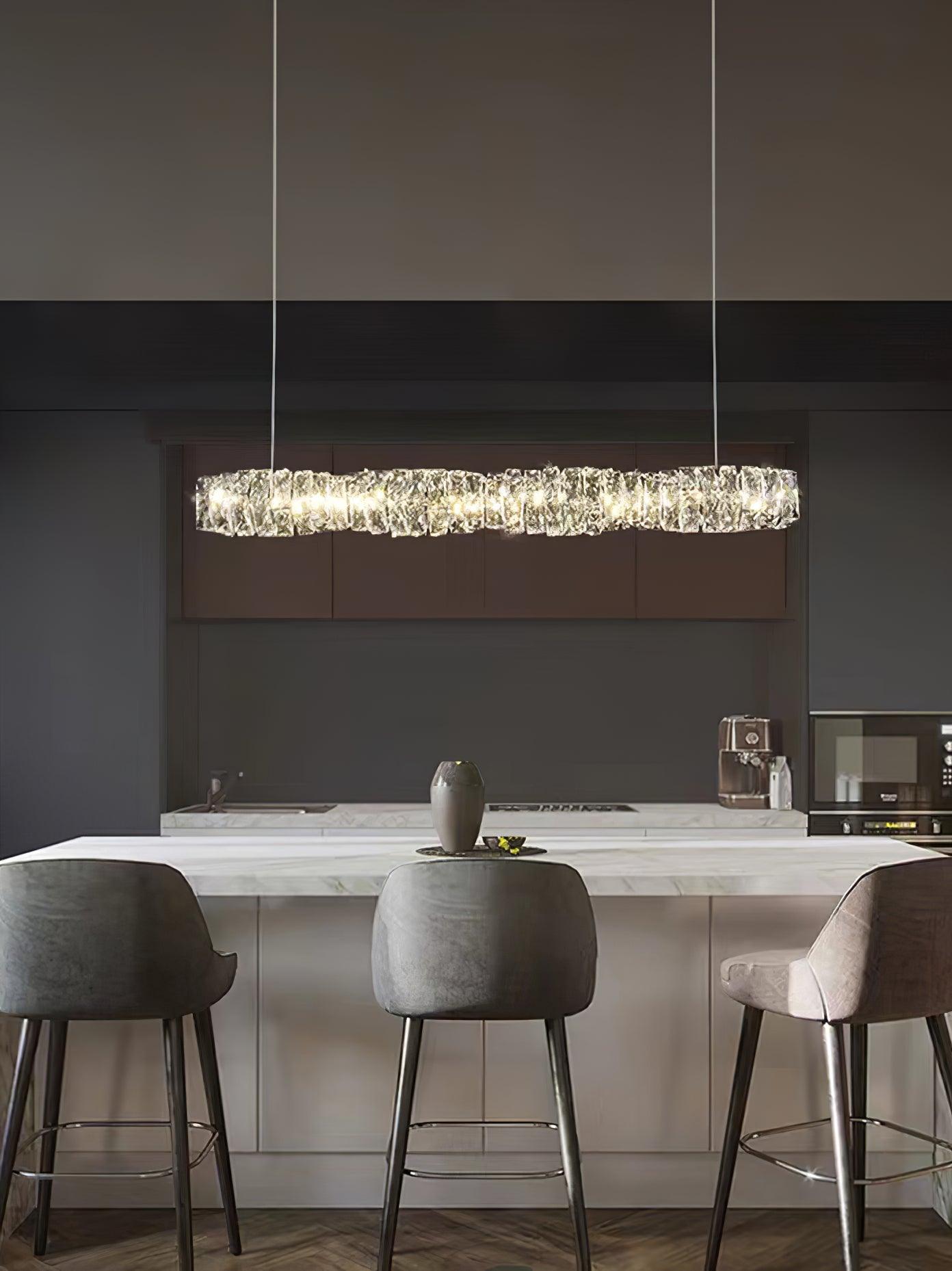 Long Crystal Droplight Pendant Lamp