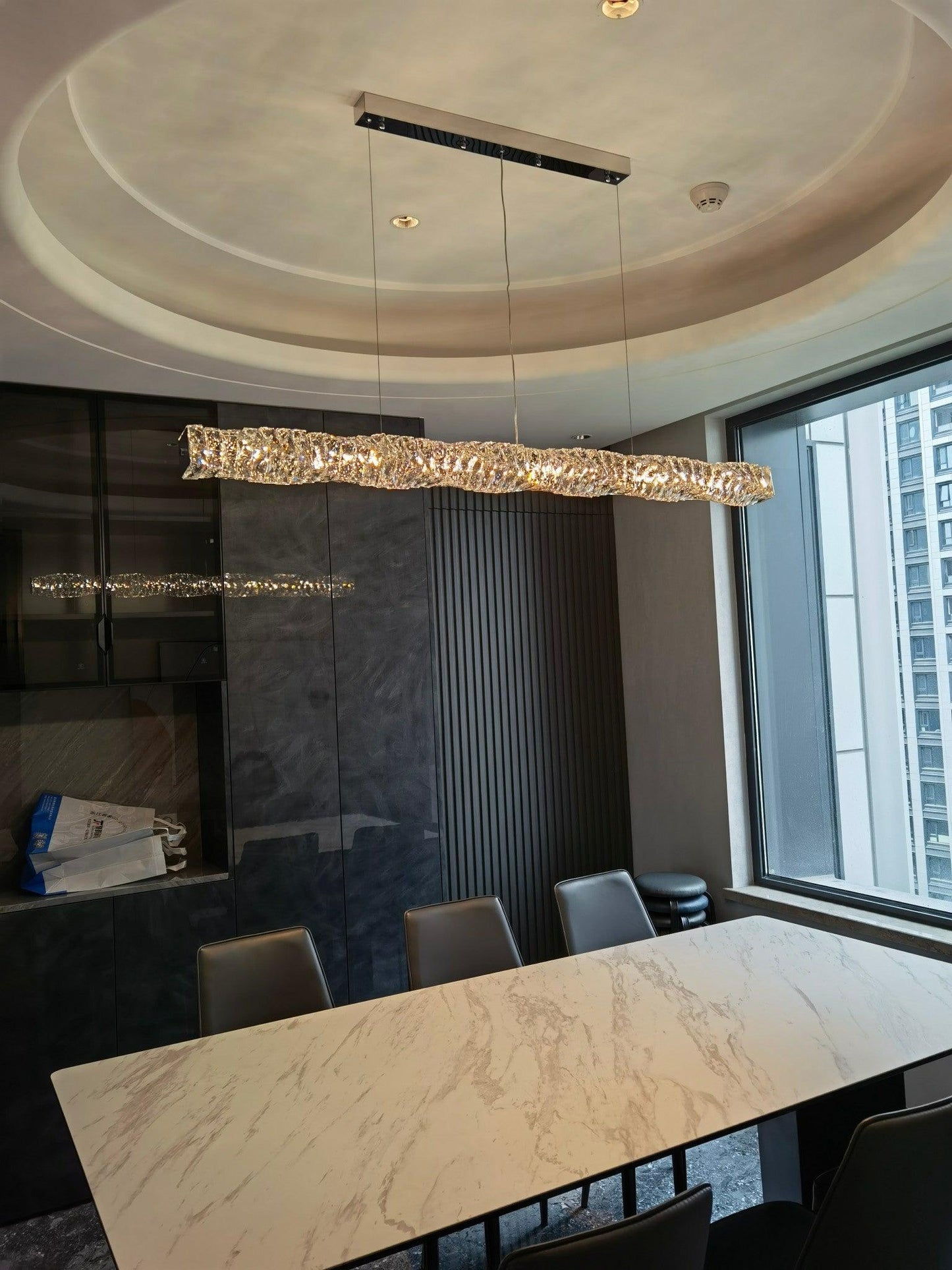 Long Crystal Droplight Pendant Lamp