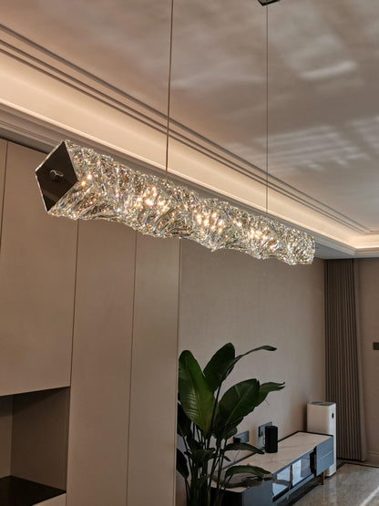 Long Crystal Droplight Pendant Lamp