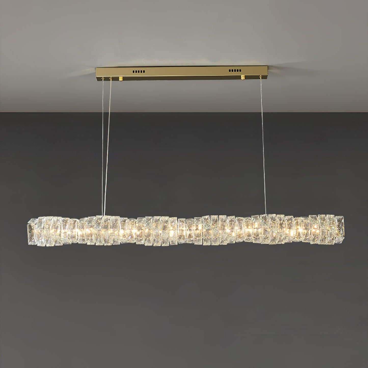 Long Crystal Droplight Pendant Lamp