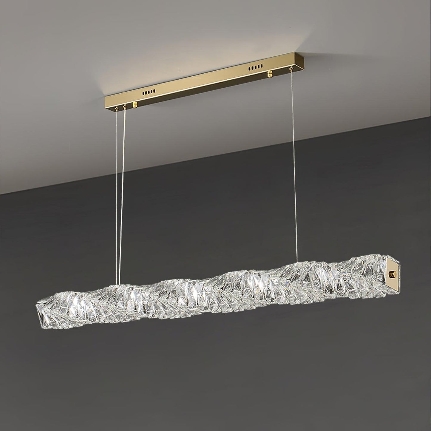 Long Crystal Droplight Pendant Lamp